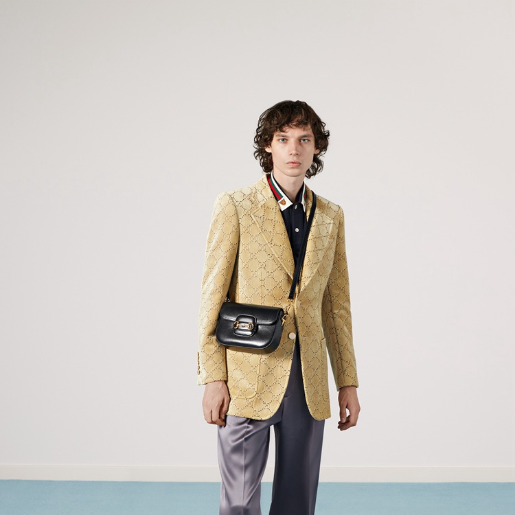 658574.18YSG.1060.005.100.0000.Light Gucci Horsebit 1955 mini bag
